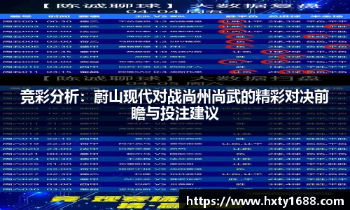 竞彩分析：蔚山现代对战尚州尚武的精彩对决前瞻与投注建议